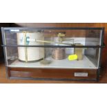 PASTORELLI & RAPKIN LTD BAROGRAPH IN PERSPEX CASE WITH WOODEN CARRYING CASE
