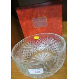 BOXED DOULTON INTERNATIONAL CRYSTAL CUT GLASS BOWL