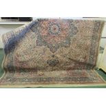 SUBSTANTIAL RECTANGULAR PATTERNED FLOOR RUG WITH LARGE CENTRAL MEDALLION