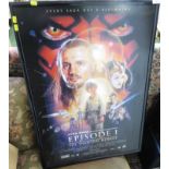 STAR WARS 'THE PHANTOM MENACE' POSTER (FRAMED ON BOARD)