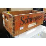 VINTAGE WOODEN SCHWEPPES CRATE