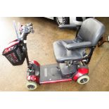 PRIDE GO-GO ELITE TRAVELLER COMPACT MOBILITY SCOOTER, EASY DISASSEMBLY, SPARE TRIM (KEY AND