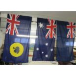 THREE MODERN FLAGS - AUSTRALIA, WESTERN AUSTRALIA AND BRITISH ENSIGN NAVAL FLAG