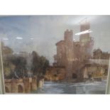 FRAMED AND MOUNTED LIMITED EDITION PRINT OF CASTLE AFTER W. RUSSELL FLINT