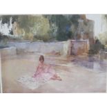 FRAMED AND GLAZED LIMITED EDITION PRINT AFTER W. RUSSELL FLINT OF LADY