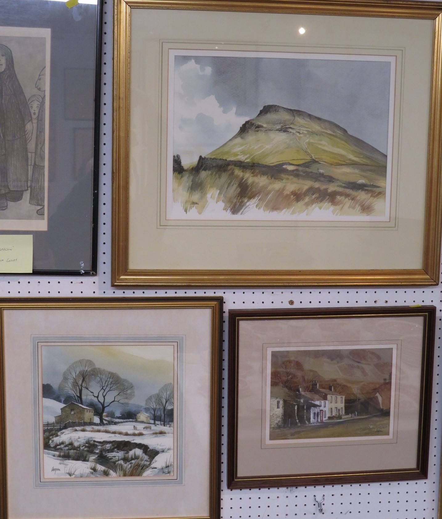 Three watercolours by Terry Logan - 'Pen y Ghent' (29.5cm x 41.5cm), 'Near Lea Yeat in Dentdale' (2