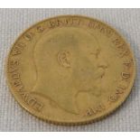 1910 Edward VII gold half sovereign