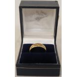 18-carat gold ring set with a small diamond, weight of ring 3.0g (size for guidance only M/N), in