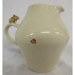 Dennis Chinaworks whimsical cream pottery milk jug impressed with the words 'DRINK ME', the handle