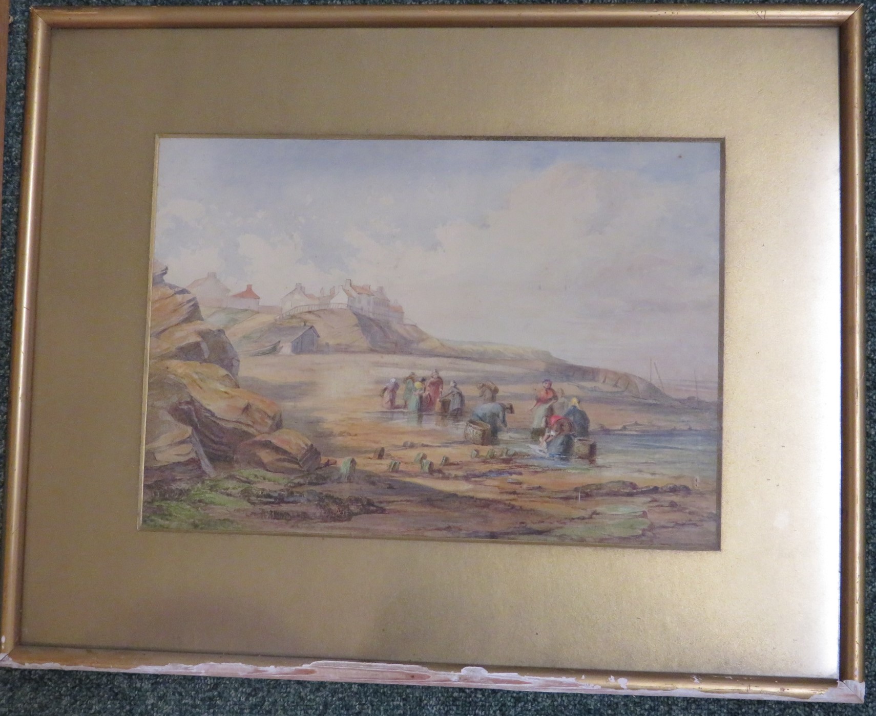 Four watercolour coastal / fishing scenes, no signatures (apparently by the same hand- 24cm x - Image 5 of 5