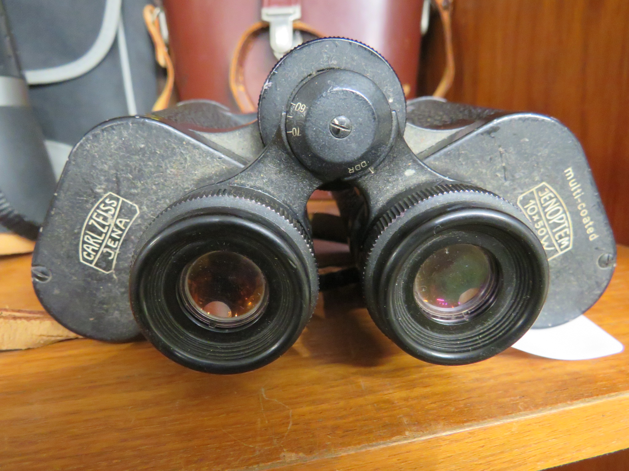 CARL ZEISS 10 X 50 BINOCULARS WITH LEATHER CASE AND CENTON 12 X 50 BINOCULARS WITH CASE - Image 2 of 4