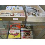 ALBUMS OF TEA CARDS AND LOOSE CARDS (TWO SHELVES)