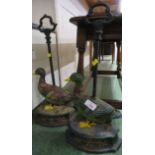 PAIR OF CAST METAL DOOR STOPS, IN THE FORM OF DUCKS