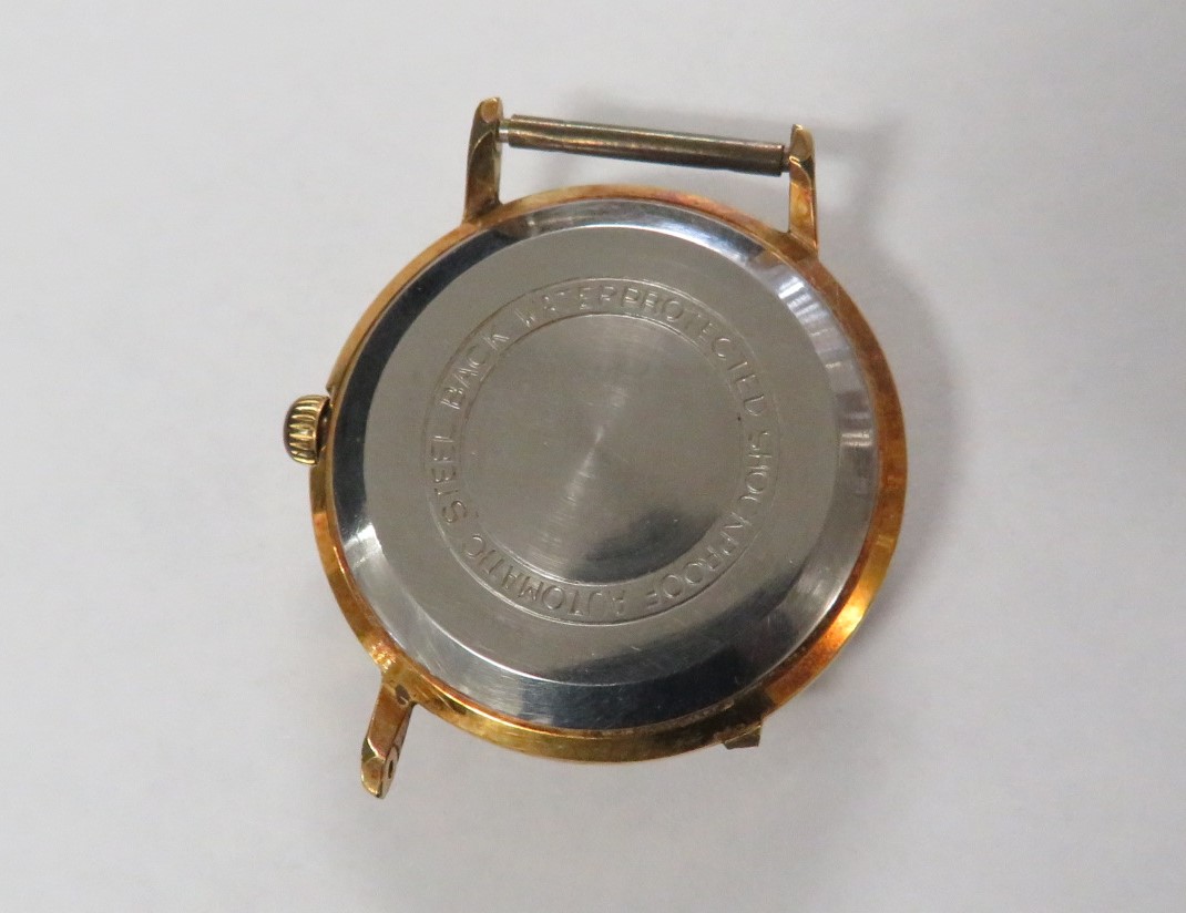 POLJOT GENTS WRISTWATCH, STAINLESS STEEL AND GOLD PLATED, BATON NUMERALS, DATE APERTURE, DIAL MARKED - Image 2 of 2