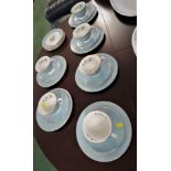 ROYAL DOULTON 'ROSE ELEGANS' TEA WARE - SIX CUPS AND SAUCERS, SIX SIDE PLATES AND SIX TEA PLATES