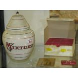 DUNHILL 'MY MIXTURE' CERAMIC TOBACCO JAR, BOX OF DUNHILL LIGHTER FLINTS AND DUNHILL ADVERTISING