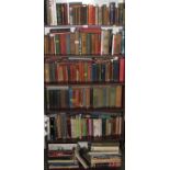 SIX SHELVES OF BOOKS - FICTION, POETRY AND REFERENCE TITLES