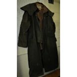 DRIZA-BONE WAX OVERCOAT, SIZE LARGE