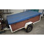 METAL FRAMED WOOD PANELLED TRAILER