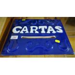 GLAZED CERAMIC PLAQUE MARKED 'CARTAS'