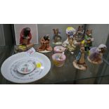 FIVE BESWICK AND ROYAL ALBERT BEATRIX POTTER FIGURES, ROYAL ALBERT FIGURE OF MOLE AND ONE OTHER