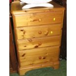 DUCAL HONEY PINE CHEST OF FOUR DRAWERS