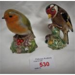 BESWICK GOLDFINCH AND ROYAL WORCESTER ROBIN