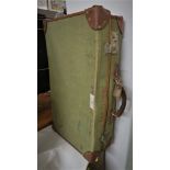 VINTAGE CANVAS AND LEATHER TRAVEL CASE