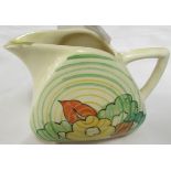 SMALL CLARICE CLIFF 'BIZARRE' JUG (A/F)