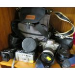 CANON EOS 300 SLR CAMERA, CANON SURESHOT CAMERA, LENSES, ETC