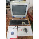 APPLE MACINTOSH IMAC G3 PERSONAL COMPUTER WITH KEYBOARD, MOUSE AND MANUAL