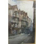 'Mary Le Port Street, Bristol', watercolour, signed Noel H Leaver lower left, (45cm x 28cm), F&G, to
