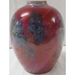 Royal Doulton Sung flambe vase by Charles Noke, ovoid, height 19cm, signed and numbered 2201