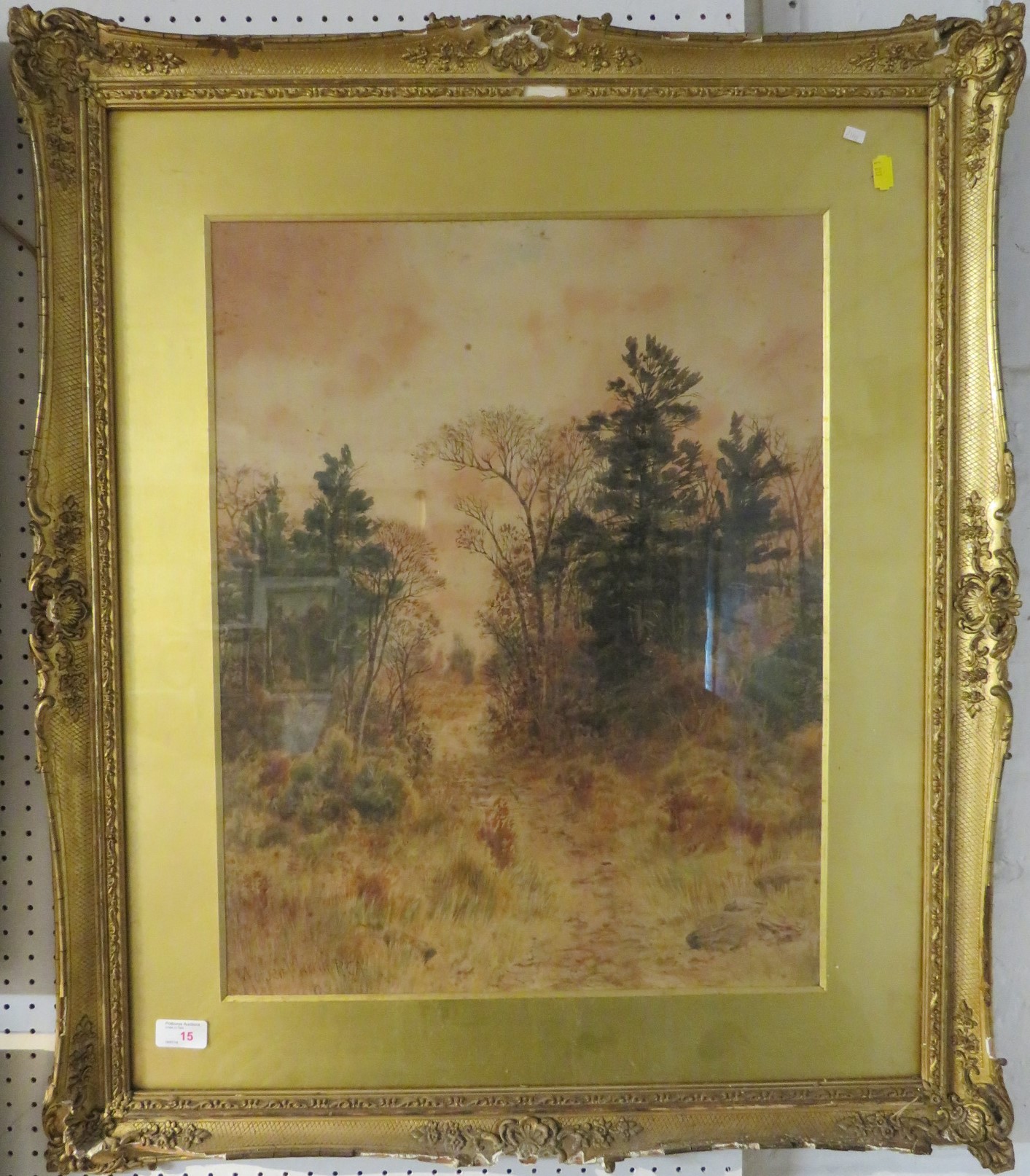 Autumn woodland landscape with evergreen trees, watercolour, signed and dated lower left Mower - Image 2 of 3