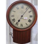 A Victorian mahogany cased wall clock by Tree, 121 Gt Dover Street London S.E. The 12" cream