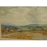 Philip Mitchell (1814-1896) - landscape with path, watercolour, signed P Mitchell lower centre, (