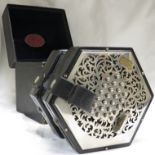 C. Wheatstone & Co 48 button concertina numbered 29287, with case