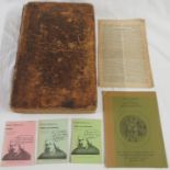 Samuel Johnson's Dictionary, seventh edition, 1785, worn calf binding (A/F); together with a