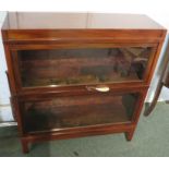 Globe-Wernicke "Universal" Elastic two-tier sectional mahogany glazed bookcase, sizes 811 and 813,