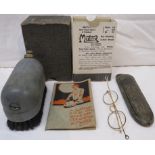 Mutax Dry Cleaning Clothes brush, boxed with instruction booklet, together with a pair of vintage