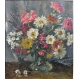 Still life flowers in vase, signed A G Horner lower right, oil on board, (33cm x 28cm), in a gilt