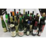 Hugeuenot Hills white wine 75cl, Elliotts Nursery parsnip wine 75cl, Vin D'Alsace Gewurztraminer