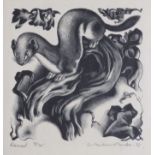 Agnes Miller Parker (1895-1980) - Weasel, woodcut, numbered 7 / 35, signed in pencil lower right and