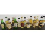 Single malt whisky miniatures - Auchentoshan 10 years (40%), Benriach 10 years (43%),