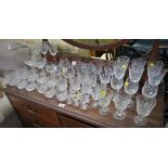SELECTION OF CUT GLASS AND CRYSTAL DRINKING GLASSES