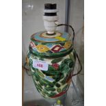 BESWICK FLORAL DECORATED CHINA TABLE LAMP (NEEDS REWIRE)