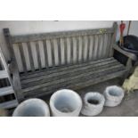 LARGE HARDWOOD GARDEN BENCH