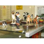 RESIN AND COMPOSITE ORNAMENTS OF FOXES, COWS AND COLLIE DOGS INCLUDING COUNTRY ARTISTS AND BORDER