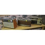 THREE VINTAGE PORTABLE RADIOS - HACKER, PYE AND ITT