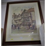 AFTER ERIC STURGEON, COLOUR PRINT 'HARVARD HOUSE, STRATFORD UPON AVON', MARKED ARTISTS PROOF, SIGNED